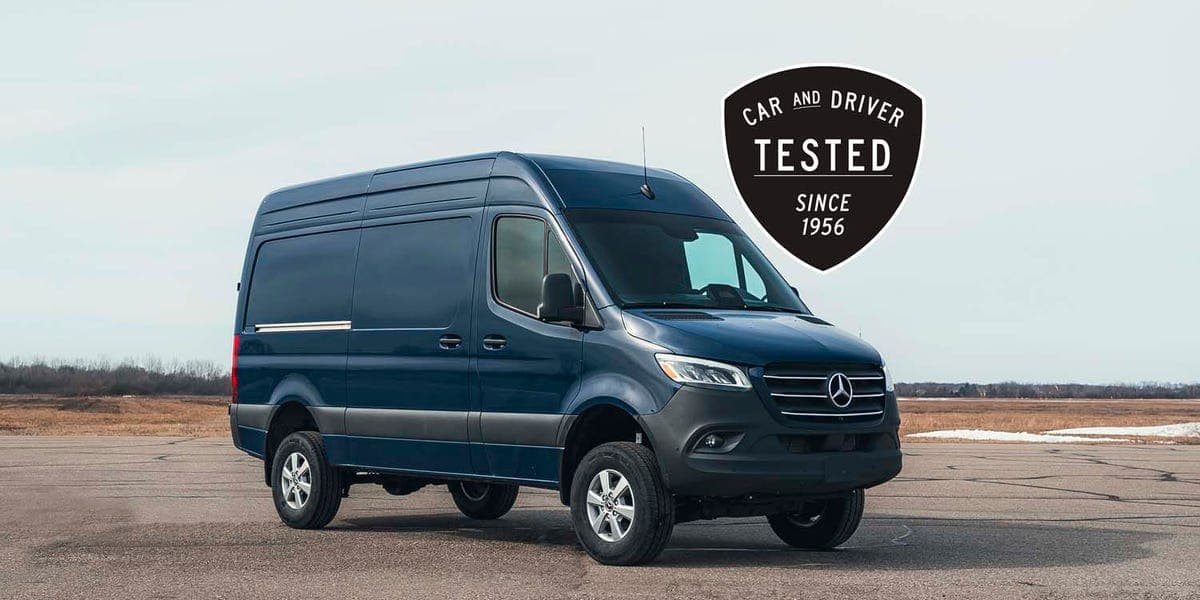 Mercedes-Benz Sprinter с высокой крышей проходит тест RTI на преодоление уклона