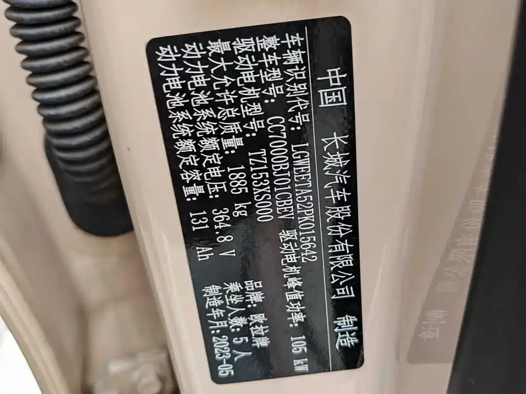 Ora ORA Good Cat 2023 Model 401km Standard Range Luxury Type LFP Battery 2023 - thumbnail 9