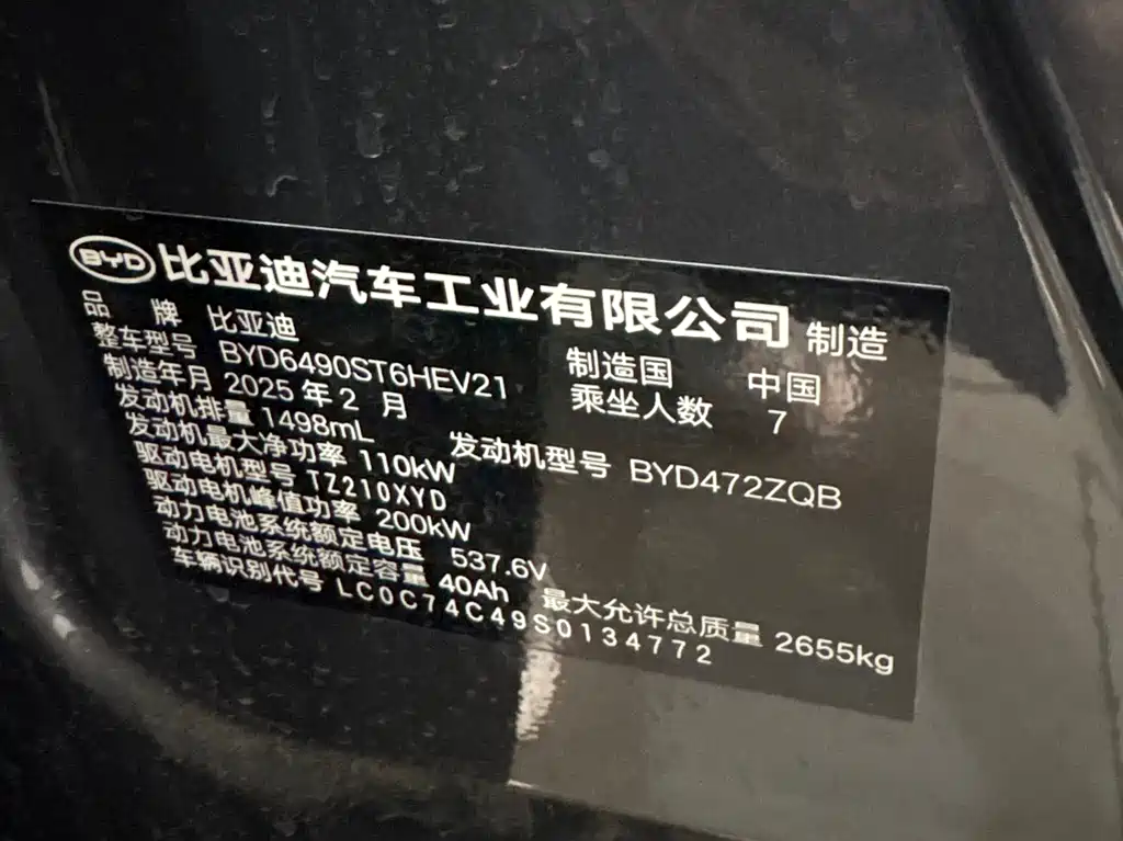 BYD BYD Tang NEV 2025 Intelligent Driving Edition DM-i 115KM Flagship Model 2025 - thumbnail 16